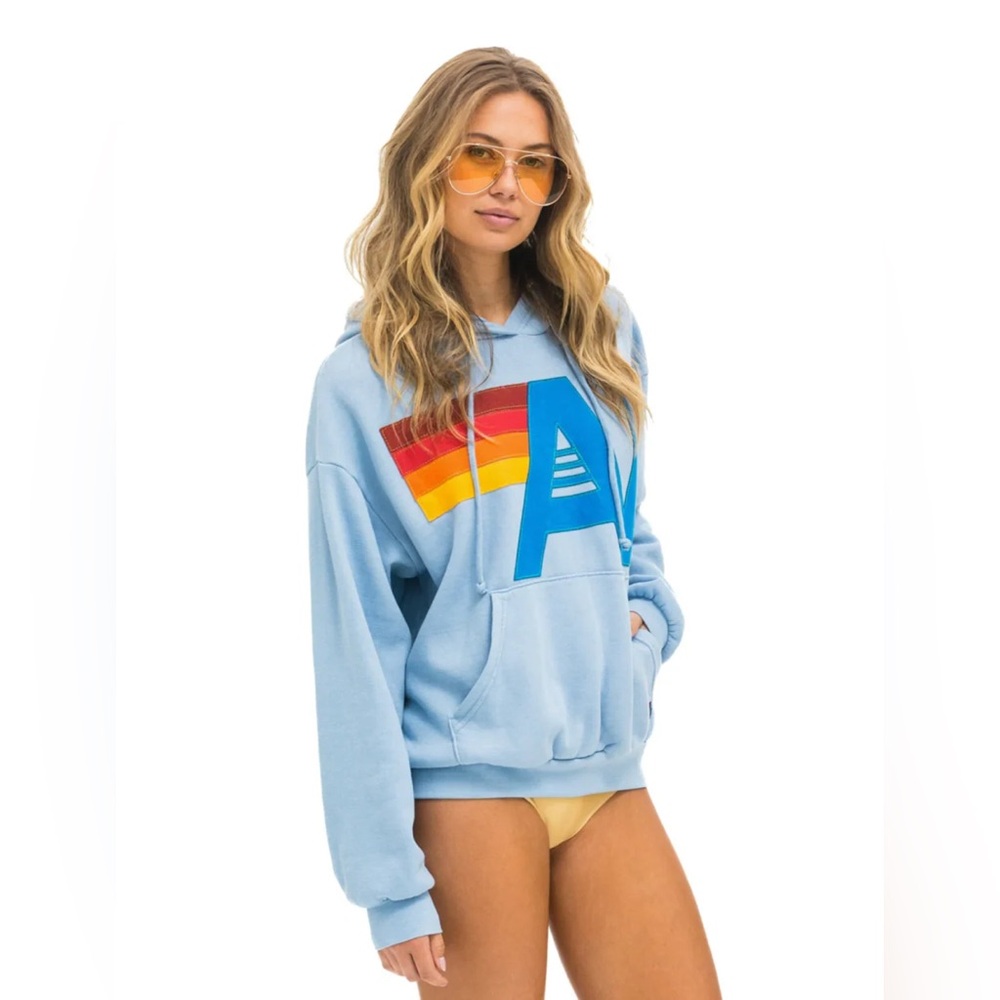 RARE* Aviator Nation Ice Logo Stitch Hoodie
